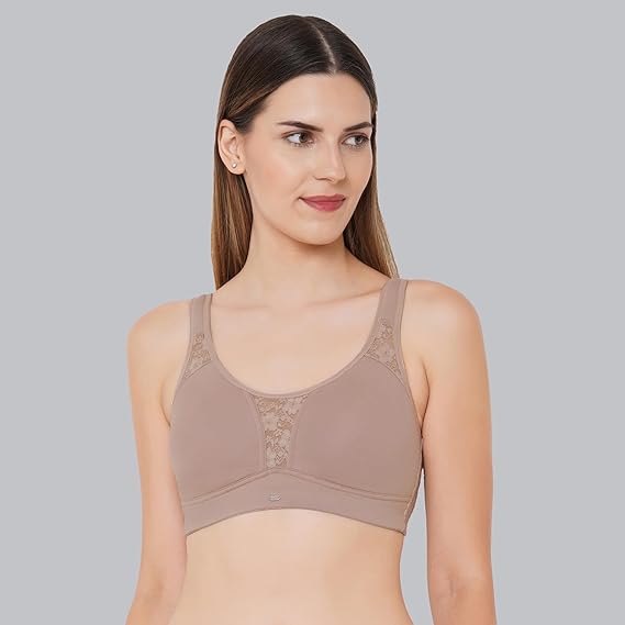 SOIE Stretch Cotton Minimizer Bra – Women’s Full Coverage, Non-Padded